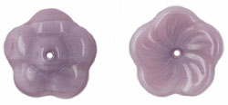 Pinwheel Flower 12mm : Coral Amethyst/Crystal