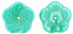 Pinwheel Flower 12mm : Luster - Opaque Turquoise