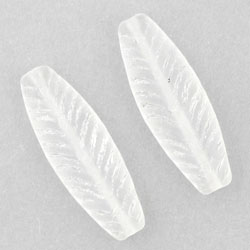Feather Tubes 30 x 11mm : Matte - Crystal