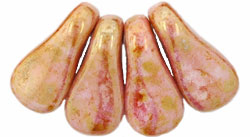Duck Bills 18 x 9mm : Luster - Opaque Rose/Gold Topaz