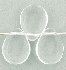Pear Shaped Drops 16 x 12mm : Crystal