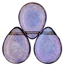 Pear Shaped Drops 16 x 12mm : Luster - Transparent Denim Blue