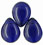 Pear Shaped Drops 16 x 12mm : Cobalt