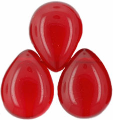 Pear Shaped Drops 16 x 12mm : Siam Ruby