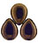 Pear Shaped Drops 16 x 12mm : Patina - Tanzanite