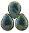 Pear Shaped Drops 16 x 12mm : Turquoise - Bronze Picasso