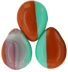 Pear Shaped Drops 16 x 12mm : HurriCane Glass - Andromeda