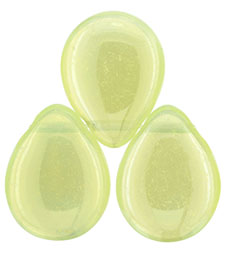 Pear Shaped Drops 16 x 12mm : Luster Iris - Lemon