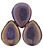 Pear Shaped Drops 16 x 12mm : Luster - Opaque Bronzed Smoke