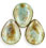 Pear Shaped Drops 16 x 12mm : Luster - Opaque Green