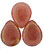 Pear Shaped Drops 16 x 12mm : Pink/Topaz Luster - Milky Pink