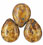 Pear Shaped Drops 16 x 12mm : Opaque Lt Beige - Picasso