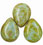 Pear Shaped Drops 16 x 12mm : Opaque Blue - Picasso