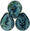 Pear Shaped Drops 16 x 12mm : Matte - Jet - Picasso