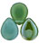 Pear Shaped Drops 16 x 12mm : Milky Peridot - Celsian