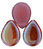 Pear Shaped Drops 16 x 12mm : Milky Pink - Celsian