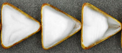 Polished Triangles 12mm : Lt Silk Gray