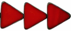 Polished Triangles 12mm : Opaque Red - Picasso