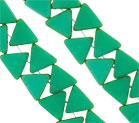 Polished Table Cut Drop Triangle Window Beads 12mm