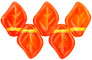 Leaves 12 x 9mm : Dual Coated - Tangerine/Pear