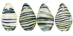 Flat Twists 17 x 11mm : Yellow/Black Pinstripe