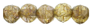 English Cut Round 3mm : Luster - Transparent Gold/Smokey Topaz