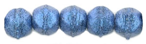 English Cut Round 3mm : Metallic Suede - Blue