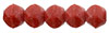 English Cut Round 3mm : Matte - Opaque Red