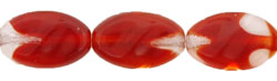 Twisted Tablet 13/8mm : Ruby/Crystal