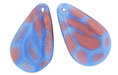 Pendant Drop 40 x 9mm : Opaque Blue/Pink