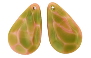 Pendant Drop 40 x 9mm : Pink Coral/Olivine