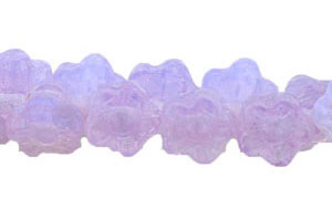 Button Style Bead Flower 7mm : Milky Lavender