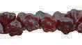 Button Style Bead Flower 7mm : Luster - Oxblood