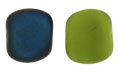 Jumbo Kidney Nugget - Loose 17 x 15mm : Blue Iris - Opaque Olive