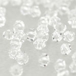 M.C. Beads 3 x 3mm - Bicone : Crystal