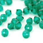 M.C. Beads 3 x 3mm - Bicone : Emerald