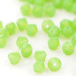 M.C. Beads 3 x 3mm - Bicone : Milky Dk Peridot