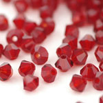 M.C. Beads 3 x 3mm - Bicone : Ruby