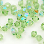 M.C. Beads 3 x 3mm - Bicone : Peridot AB