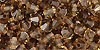 M.C. Beads 4/4mm - Bicone : Smoky Topaz