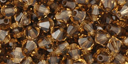 M.C. Beads 4/4mm - Bicone : Smoky Topaz