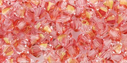 M.C. Beads 4 x 4mm - Bicone : Luster - Transparent Pink