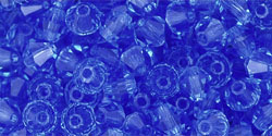 M.C. Beads 4/4mm - Bicone : Sapphire