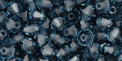 M.C. Beads 4/4mm - Bicone : Montana Blue