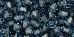 M.C. Beads 4 x 4mm - Bicone : Montana Blue