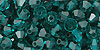 M.C. Beads 4/4mm - Bicone : Emerald