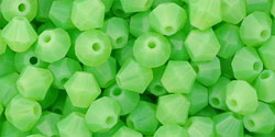 M.C. Beads 4 x 4mm - Bicone : Milky Dk Peridot