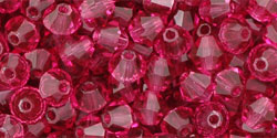 M.C. Beads 4/4mm - Bicone : Fuchsia