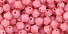 M.C. Beads 4 x 4mm - Bicone : Opaque Pink