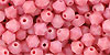 M.C. Beads 4/4mm - Bicone : Opaque Pink